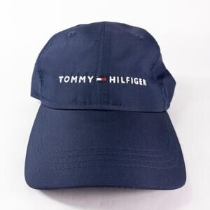 Tommy Hilfiger Hat Cap Strapback Adjustable Blue Embroidered Spellout Logo